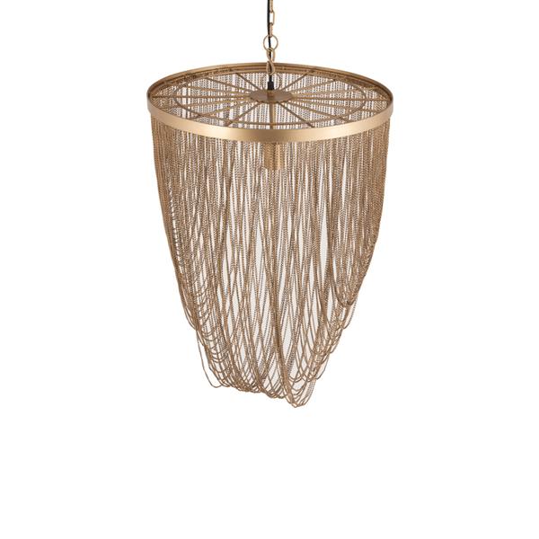Grote foto nishan gold ijzeren kettingen ronde hanglamp s huis en inrichting woningdecoratie
