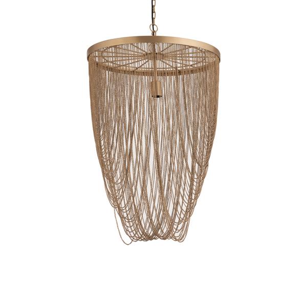 Grote foto nishan gold ijzeren kettingen ronde hanglamp s huis en inrichting woningdecoratie