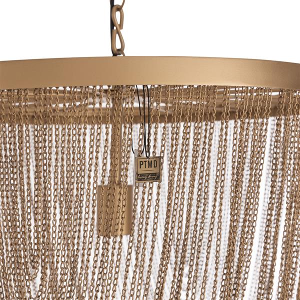 Grote foto nishan gold ijzeren kettingen ronde hanglamp s huis en inrichting woningdecoratie