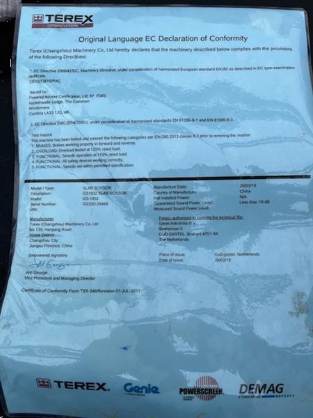 Grote foto schaarhoogwerker genie gs1932 2019 nieuwe batterijen doe het zelf en verbouw hoogwerkers