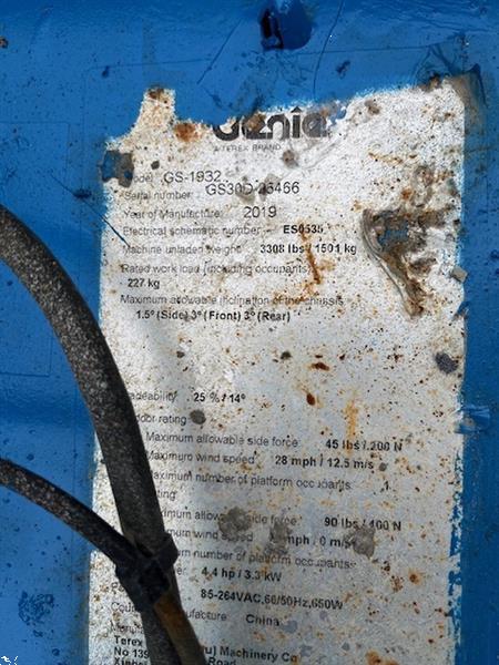 Grote foto schaarhoogwerker genie gs1932 2019 nieuwe batterijen doe het zelf en verbouw hoogwerkers
