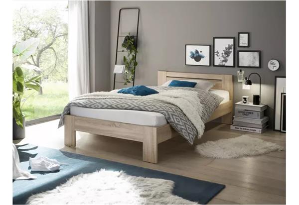 Grote foto bed 120x200 cm. met bodem en koudschuimmatras. huis en inrichting bedden