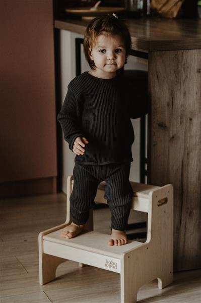 Grote foto kitchen helper trapje naturel opstapje naturel kinderen en baby overige