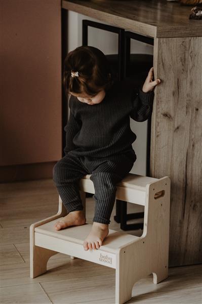 Grote foto kitchen helper trapje naturel opstapje naturel kinderen en baby overige