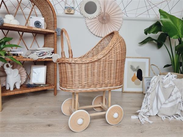 Grote foto hoge poppenwagen naturel naturel kinderen en baby poppen