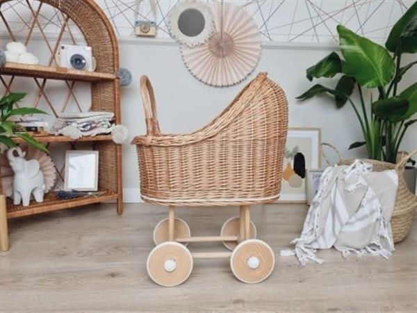 Grote foto hoge poppenwagen naturel naturel kinderen en baby poppen