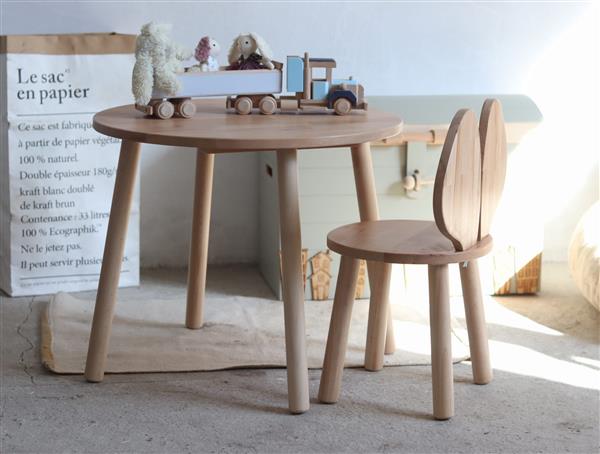 Grote foto houten set muis naturel tafel met stoeltje xl naturel kinderen en baby complete kinderkamers