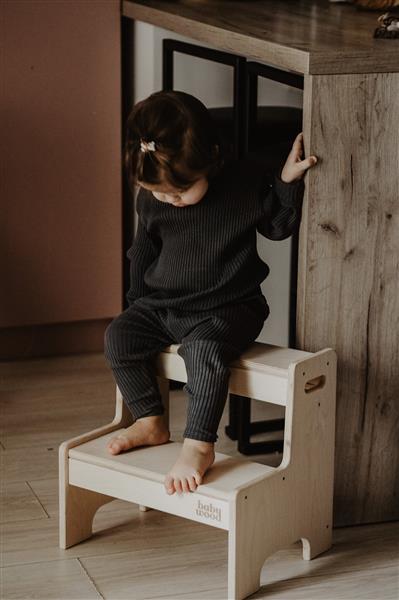 Grote foto kitchen helper trapje naturel opstapje naturel kinderen en baby overige