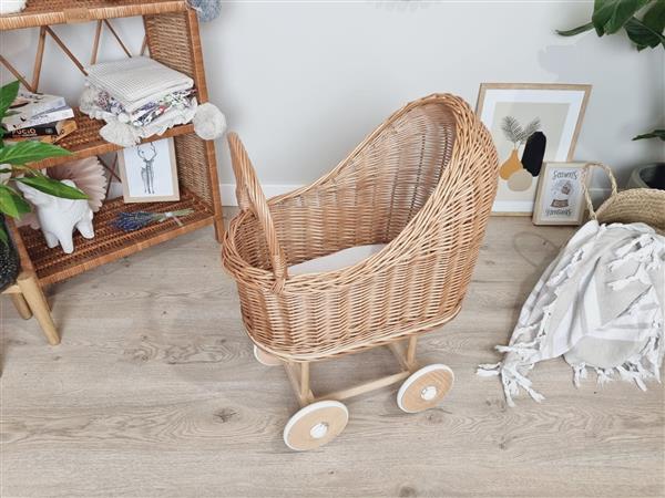 Grote foto hoge poppenwagen naturel naturel kinderen en baby poppen