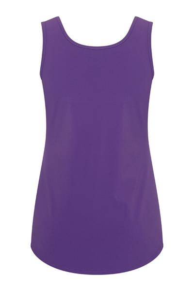 Grote foto top met kant uni 2129 purple kleding dames overige kledingstukken