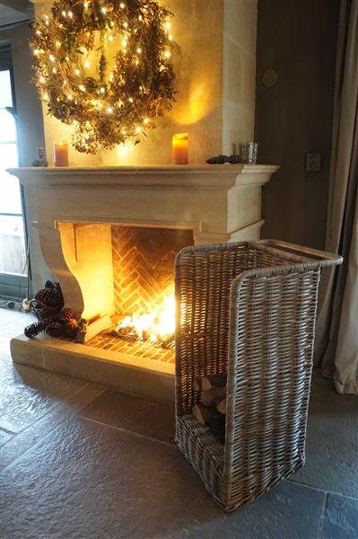 Grote foto haardmand met hendel en wielen 90x45x35 cm huis en inrichting woningdecoratie