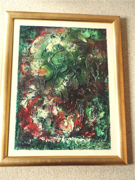 Grote foto olieverfwerk abstract stilleven antiek en kunst abstract