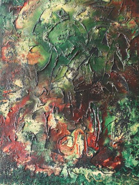 Grote foto olieverfwerk abstract stilleven antiek en kunst abstract