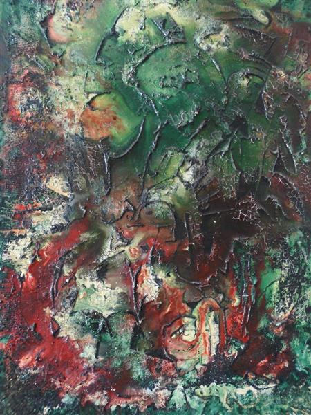 Grote foto olieverfwerk abstract stilleven antiek en kunst abstract