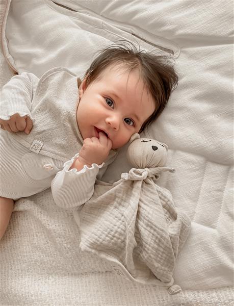 Grote foto speenknuffel beertje white wit kinderen en baby poppen