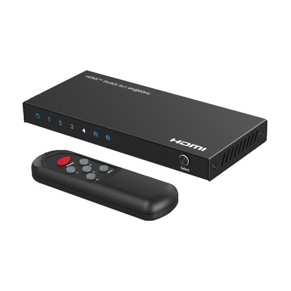 Grote foto hdmi switch 4k 4x in 1x uit met afstandsbediening hdmi sw 4x1 4k computers en software overige