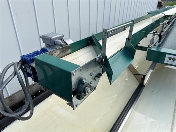 Grote foto sado transportband dubbele verpakkingstransportband 800 x 60 cm agrarisch transportbanden