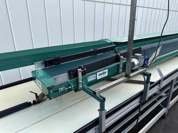 Grote foto sado transportband dubbele verpakkingstransportband 800 x 60 cm agrarisch transportbanden