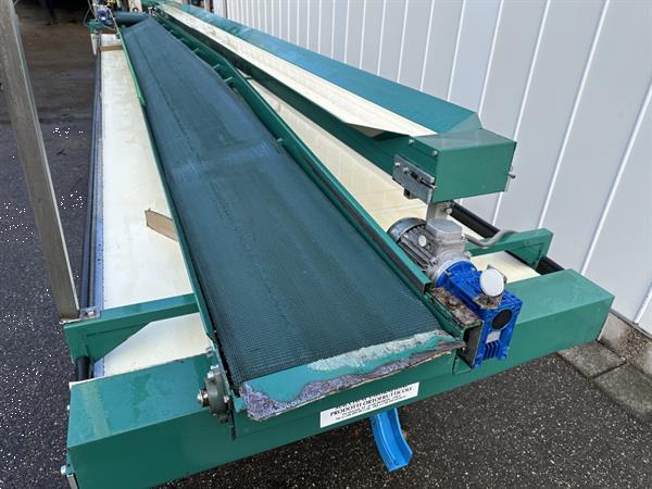 Grote foto sado transportband dubbele verpakkingstransportband 800 x 60 cm agrarisch transportbanden