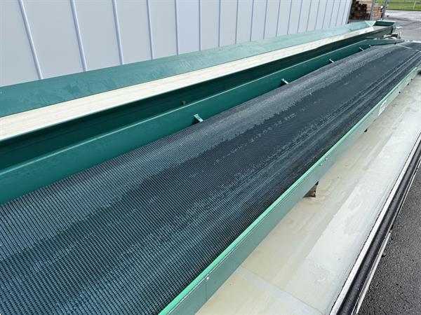 Grote foto sado transportband dubbele verpakkingstransportband 800 x 60 cm agrarisch transportbanden