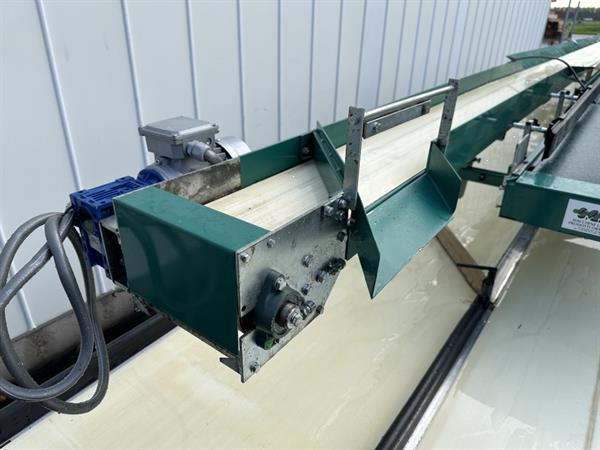 Grote foto sado transportband dubbele verpakkingstransportband 800 x 60 cm agrarisch transportbanden