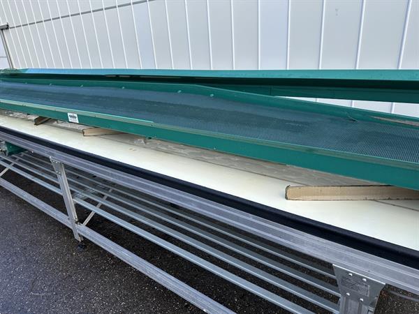 Grote foto sado transportband dubbele verpakkingstransportband 800 x 60 cm agrarisch transportbanden