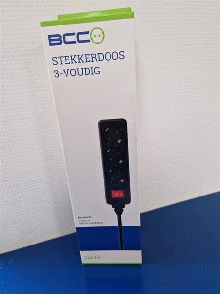 Grote foto bcc bcc stekkerdoos 3 voudig 3m zwart doe het zelf en verbouw lasapparaten
