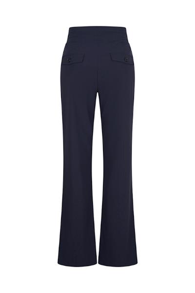 Grote foto travel pantalon uni 2136 dark blue kleding dames broeken en pantalons