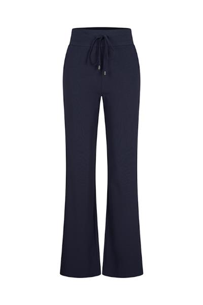 Grote foto travel pantalon uni 2136 dark blue kleding dames broeken en pantalons