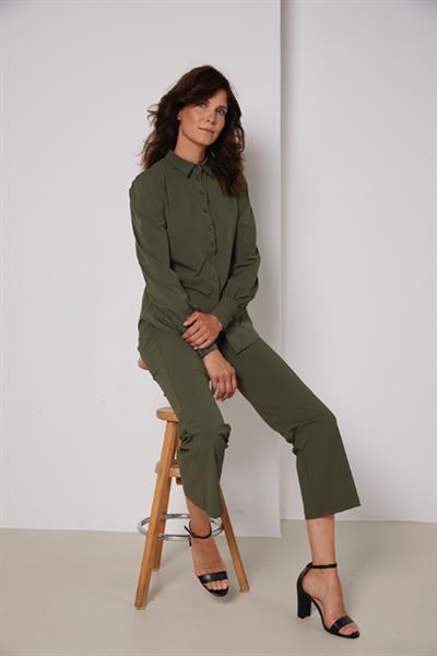 Grote foto travel pantalon uni 2136 dark blue kleding dames broeken en pantalons
