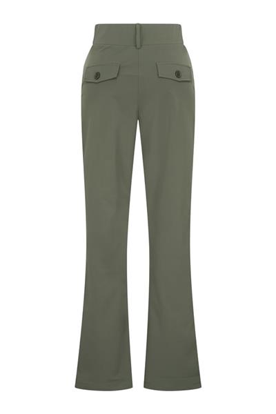 Grote foto travel pantalon uni met knop 2195 deep depth kleding dames broeken en pantalons