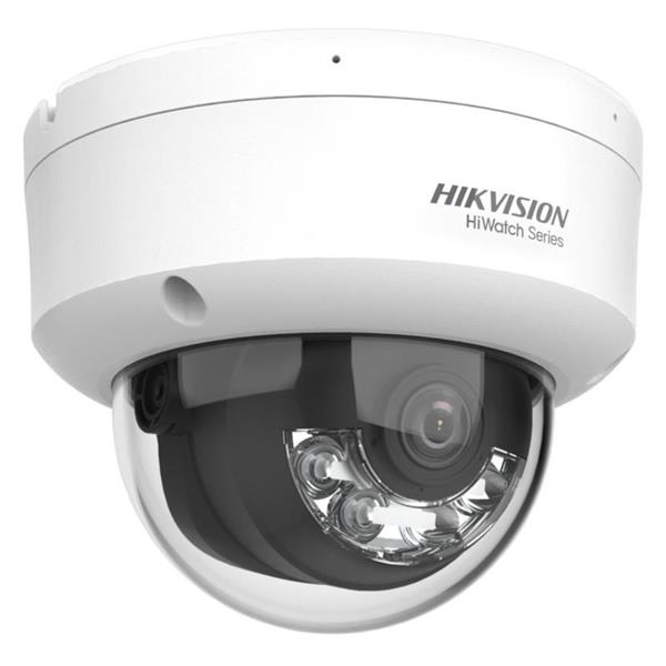 Grote foto hikvision 6mp colorvu dome camera witte leds microfoon d160ha lu audio tv en foto videobewakingsapparatuur