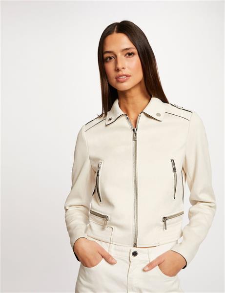 Grote foto straight jacket with suede effect 222 gsud nuage kleding dames jassen zomer