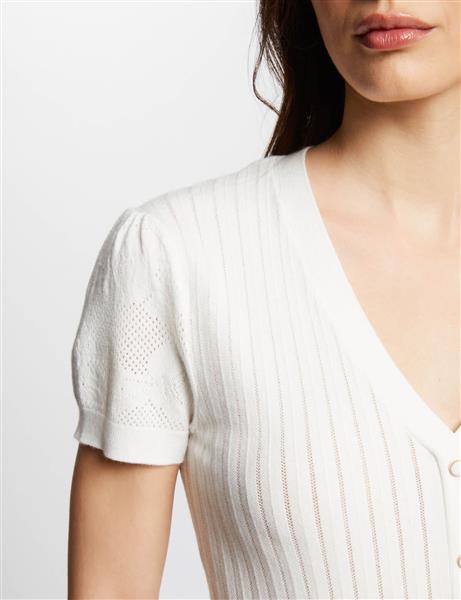 Grote foto jumper v neck short sleeves 242 mulyss off white kleding dames t shirts
