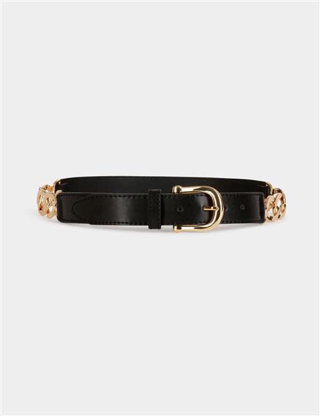 Grote foto belt with chain details white ladies kleding dames riemen