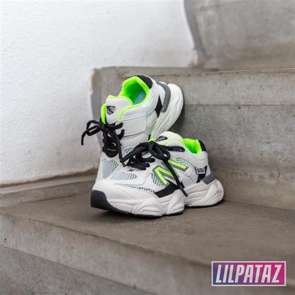 Grote foto styloz off white green maat 26 37 kindersneakers maat 31 kinderen en baby schoenen voor meisjes