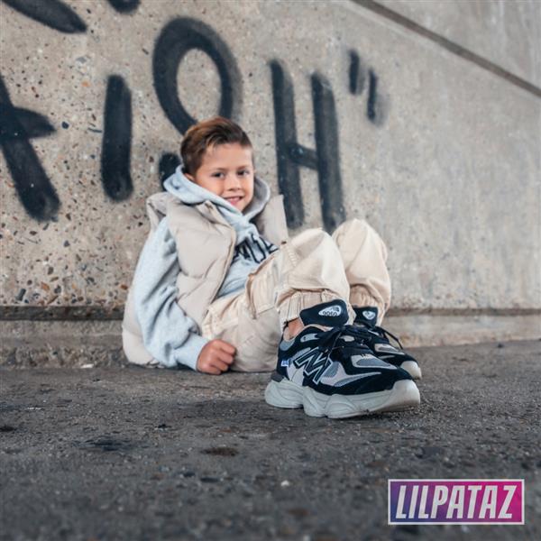 Grote foto styloz black maat 22 40 kindersneakers maat 23 kinderen en baby schoenen voor meisjes
