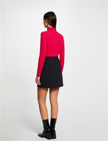 Grote foto long sleeved jumper turtleneck wine 132 mentos pink kleding dames truien en vesten