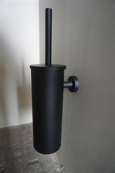 Grote foto toiletborstelhouder set zwart h39 x d9 cm huis en inrichting complete badkamers