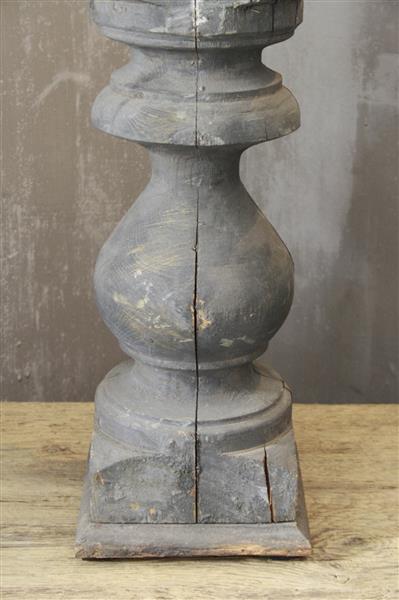 Grote foto balusterlamp oud hout robuust 65 cm huis en inrichting bankstellen