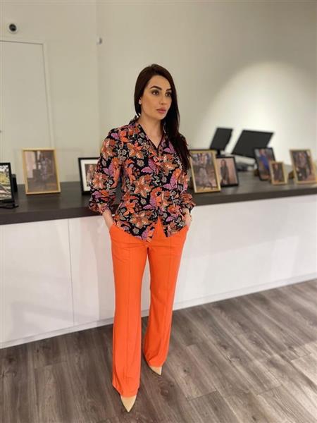 Grote foto bette blouse 24vzg25 zwart poppy kleding dames blouses