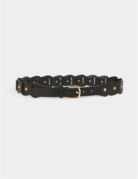 Grote foto belt with studs242 3vague black kleding dames riemen