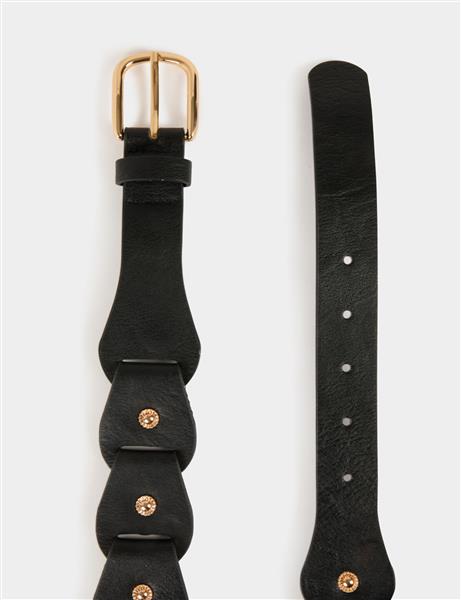 Grote foto belt with studs242 3vague black kleding dames riemen