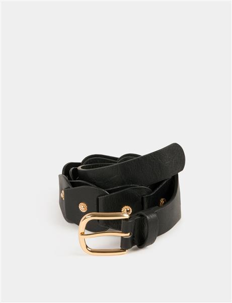 Grote foto belt with studs242 3vague black kleding dames riemen
