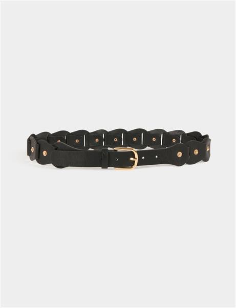 Grote foto belt with studs242 3vague black kleding dames riemen