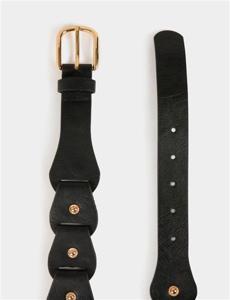 Grote foto belt with studs242 3vague black kleding dames riemen