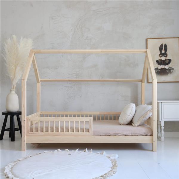 Grote foto houten bedhuis pioli naturel 200x90 cm 190x90cm 160x80cm naturel 160x80 cm kinderen en baby complete kinderkamers