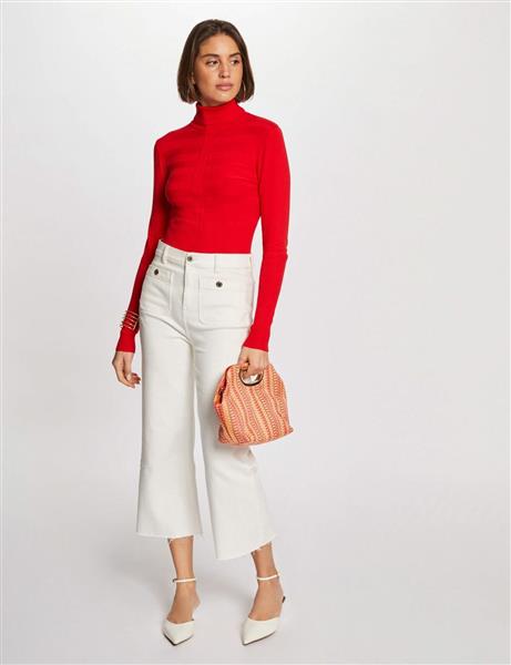 Grote foto long sleeved jumper turtleneck wine 132 mentos red kleding dames overige kledingstukken