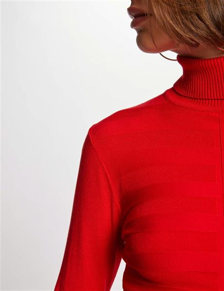 Grote foto long sleeved jumper turtleneck wine 132 mentos red kleding dames overige kledingstukken