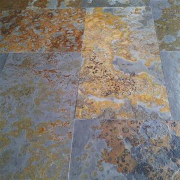 Grote foto natuursteen tuintegels oxide slate 80x80 cm tuin en terras tegels en terrasdelen